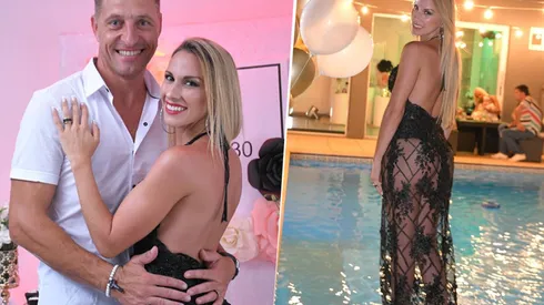 Foto de Néstor Pitana y su mujer.