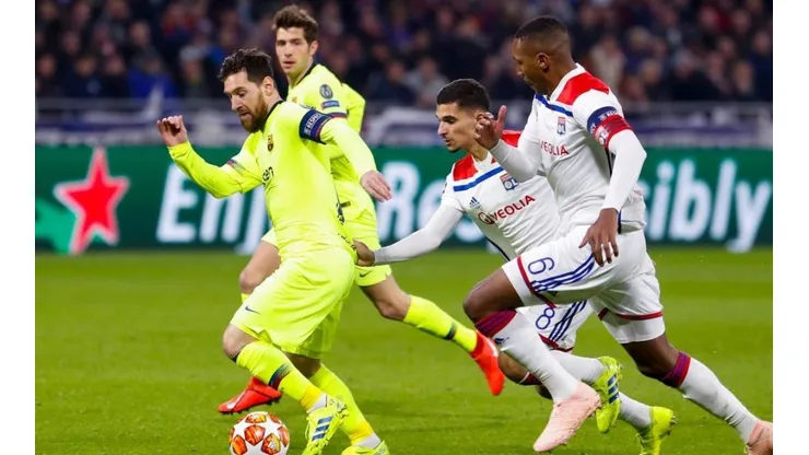 Lyon vs Barcelona por la Champions League.