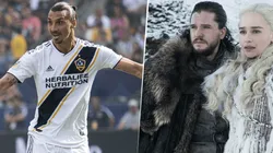 Foto de Ibrahimovic y la serie GOT.