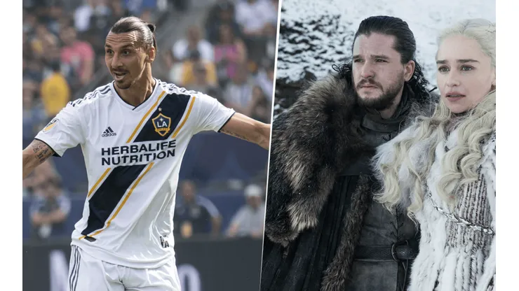 Foto de Ibrahimovic y la serie GOT.