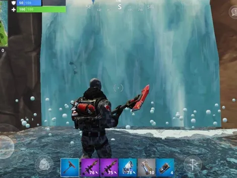 Visita Cascadas en Fortnite - Desafío Horas Extra