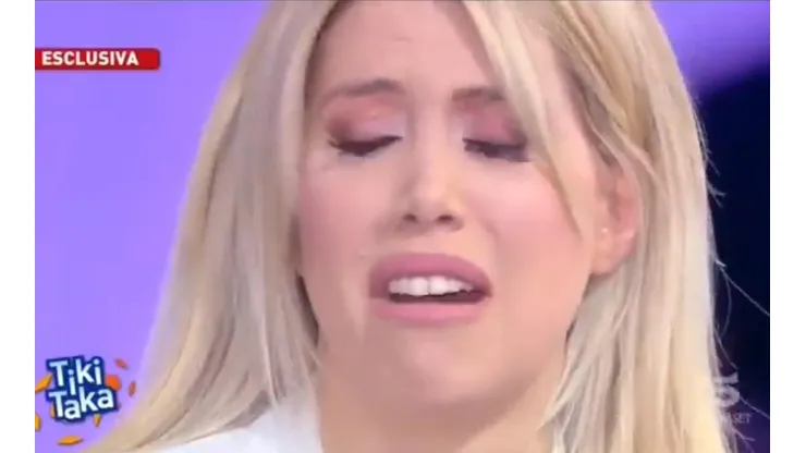 La confesión y el llanto de Wanda Nara ante las cámaras de la televisión italiana