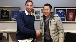 Sala firmó su contrato con el Cardiff, pero no llegó a jugar ningún partido.