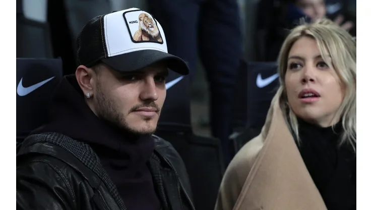 Mauro Icardi en el estadio.