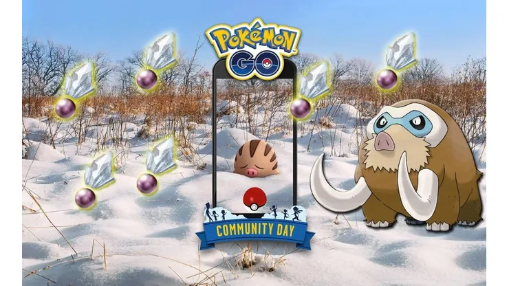 Pokémon GO: Piedras Sinnoh, Swinub Shiny y Mamoswine por el Día de la Comunidad