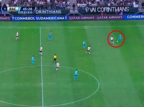 Lo retiró: Saravia metió un caño humillante en Racing - Corinthians