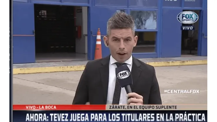 Foto del periodista de Fox que cubre a Boca.