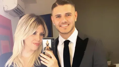 Foto de Mauro Icardi junto a Wanda Nara.