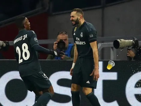 Si no es al ángulo, que no sea: Benzema metió un golazo para el 1-0 del Madrid