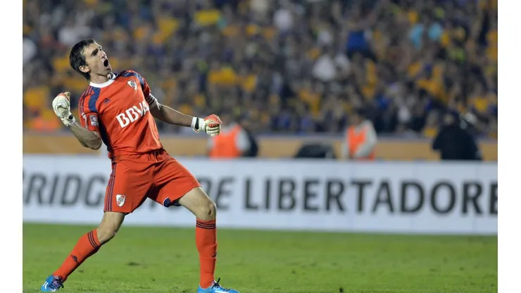 Barovero, en la final de la Copa Libertadores 2015 con River.