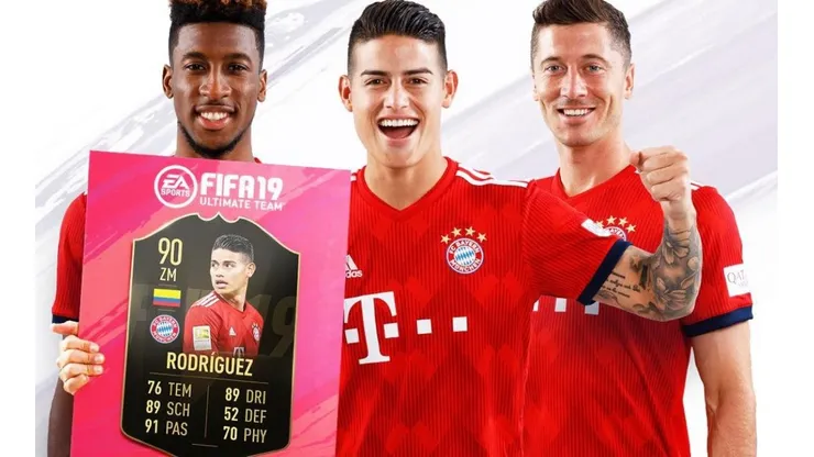 James Rodríguez comanda el equipo de la semana de FIFA 19