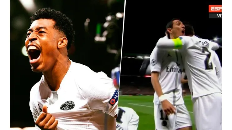 Kimpembe adelantó al PSG y Di María se lo gritó a los hinchas del United