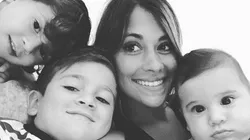 Antonella subió unas tiernas fotos esquiando con Mateo, Thiago y las hijas de Fabregas