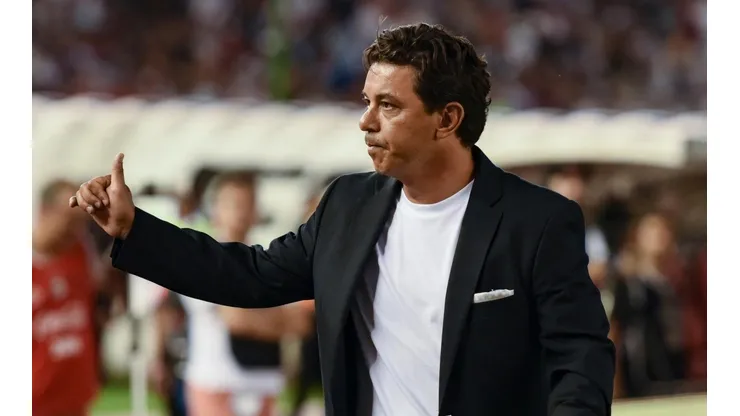 Marcelo Gallardo en el duelo ante Racing.