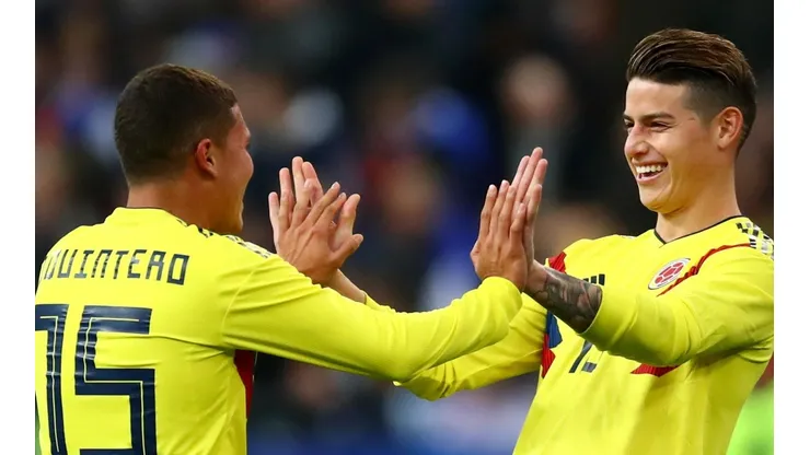 Quintero y James con la Selección Colombia