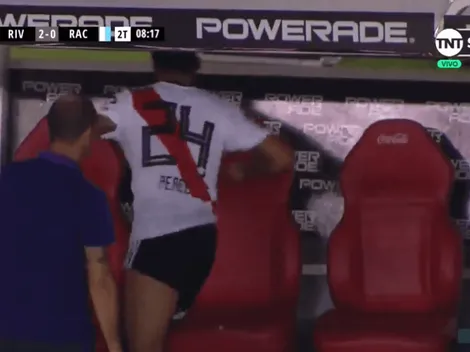 La ligó el asiento del banco de suplentes: Enzo Pérez, completamente sacado por salir lesionado