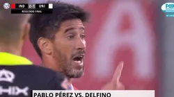 Pablo Pérez se cruzó feo con Delfino adentro de la cancha: "Acá te hacés el vivo, afuera no"