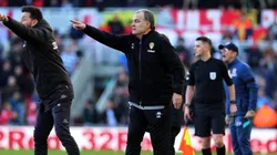 Marcelo Bielsa durante el partido de Leeds.