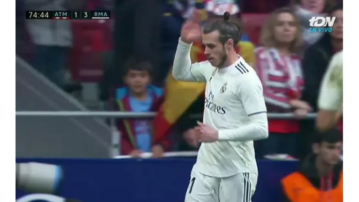 Bale clavó el 3-1 y le hizo un corte de mangas a la afición del Atlético Madrid