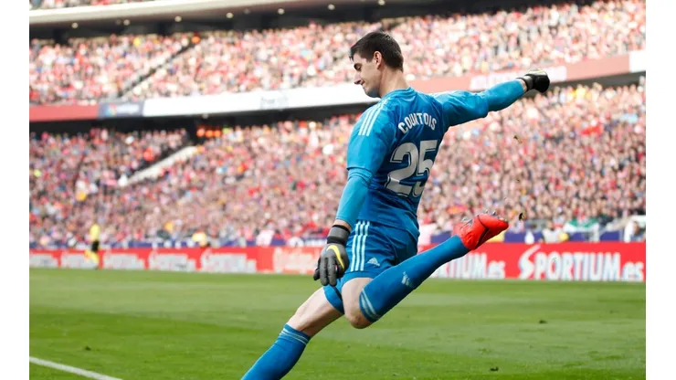 Courtois en el Wanda Metropolitano.