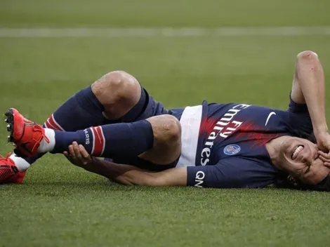 Cavani salió lesionado y en PSG piensan lo peor