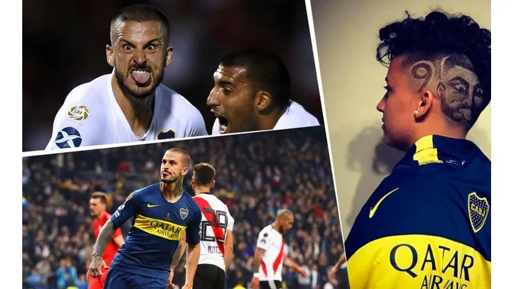 La peor hincha de Boca: se dibujó en el pelo el festejo de Benedetto