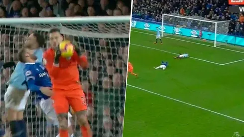 Fuerte choque de Otamendi.