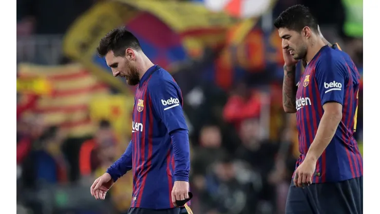 Foto de Lionel Messi con Luis Suárez.