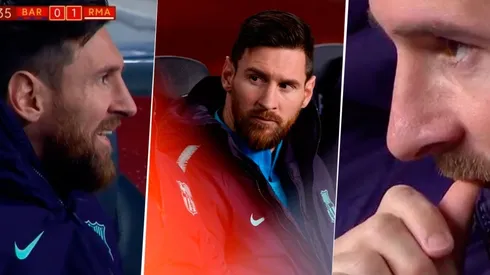 Así vivió Messi el primer tiempo entre Barcelona y Real Madrid