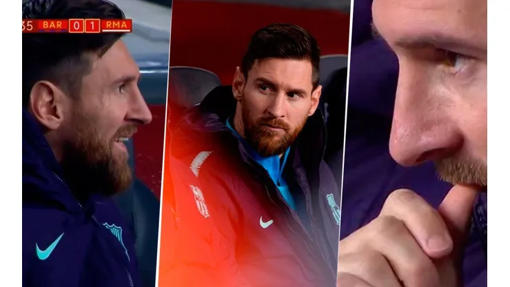 Así vivió Messi el primer tiempo entre Barcelona y Real Madrid