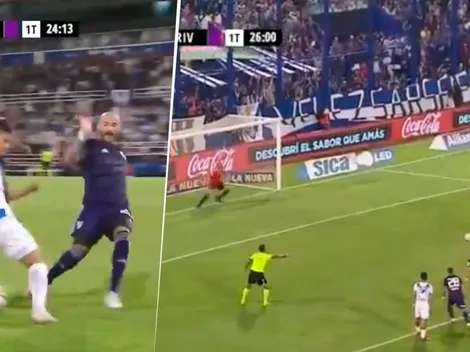 Pinola hizo todo mal, le regaló un penal a Vélez pero Armani lo salvó