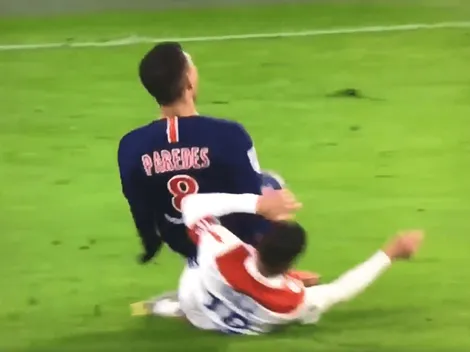 Paredes debutó en PSG y lo recibieron con una patada desde atrás