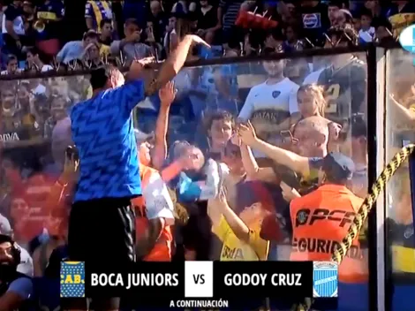 Aún ni atajó pero Marcos Díaz ya se ganó los aplausos de La Bombonera