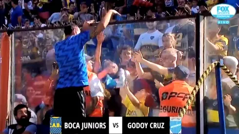 Aún ni atajó pero Marcos Díaz ya se ganó los aplausos de La Bombonera