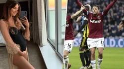 Foto de Chicharito Hernández y su mujer.