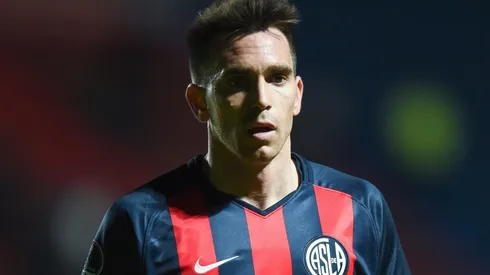 Pablo Mouche con la camiseta de San Lorenzo.