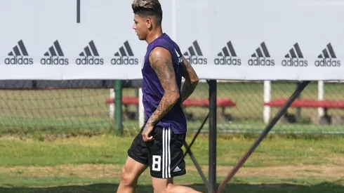 Carrascal en su primera práctica con el Millo.