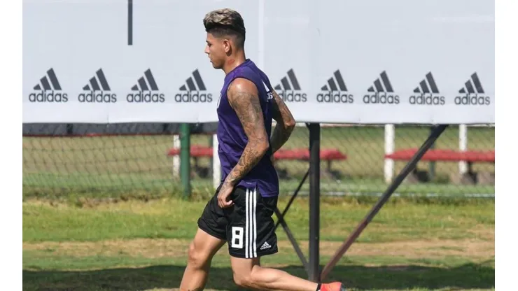 Carrascal en su primera práctica con el Millo.