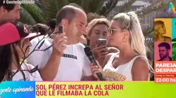 Sol Pérez humilló a un hombre que la filmaba.