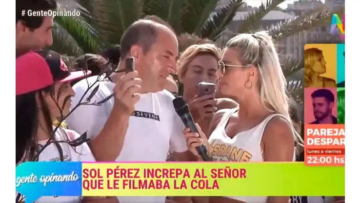 Sol Pérez humilló a un hombre que la filmaba.