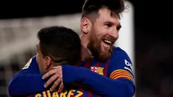 Foto de Lionel Messi junto a Luis Suárez.