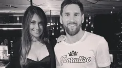 Foto de Lionel Messi con Antonella Roccuzzo.