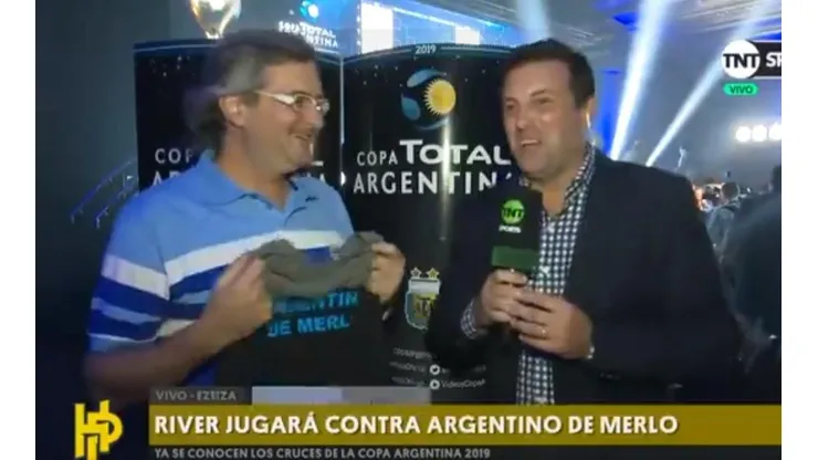 Habló el dirigente de Argentino de Merlo que gritó en pleno sorteo de la Copa Argentina