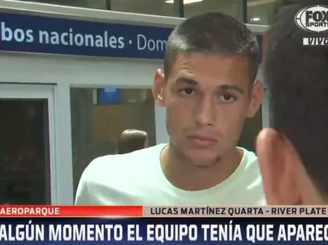A Martínez Quarta le preguntaron si River pensó en tomarse un "año sabático" y no le gustó nada