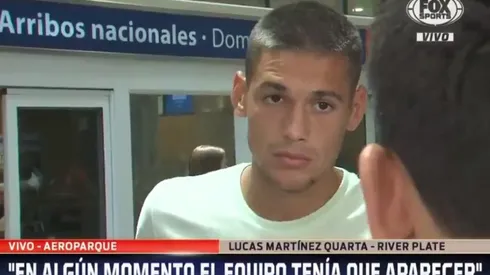 A Martínez Quarta le preguntaron si River pensó en tomarse un "año sabático" y no le gustó nada