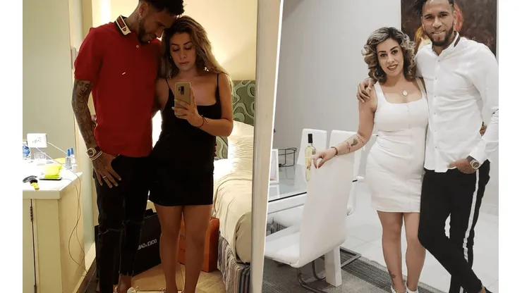 Foto de Pedro Gallese y su mujer.