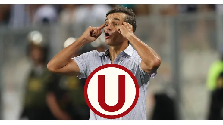 Fabián Bustos dirigiendo en Universitario.