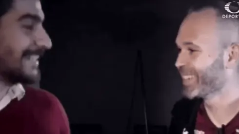 Iniesta tuvo una divertida charla con Joe García.