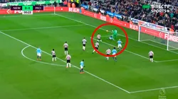 Silva se jugó la vida de cabeza y le sirvió el primero al Kun Agüero