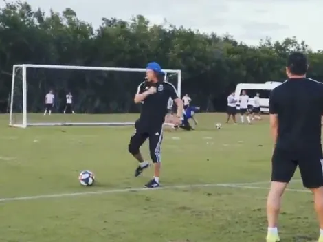 Está intacto: magistral clase de remates de Matías Almeyda a los jugadores de San José